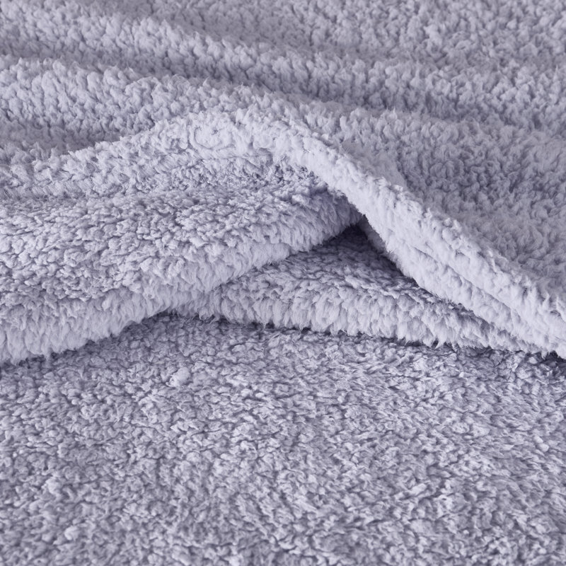 Jeté en sherpa Brooklyn Loom Marshmallow, Lavender