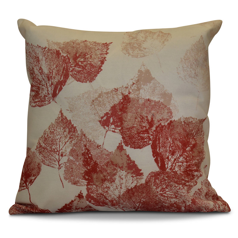 Housse de coussin d'extérieur carré, H 18 po x l 18 po x p 2 po, Rouge