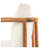 Acacia Wood Outdoor Club Chair with Cream Waterproof Cushions, Teak Finish, Deep Seating Patio Furniture