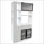 Armoire de rangement avec tablettes multifonctionnelles, organisateur d'entrée en bois moderne pour le couloir et le salon-1263308670