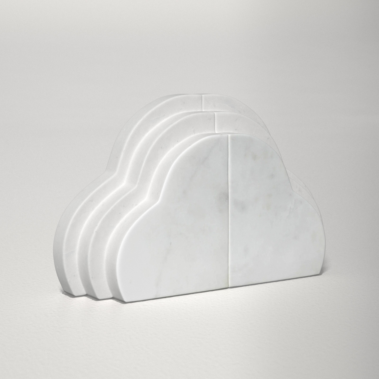 Genuine Marble Cloud Bookends
