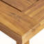 Table de salle à manger d'extérieur en bois d'acacia, finition teck sablé et noir
