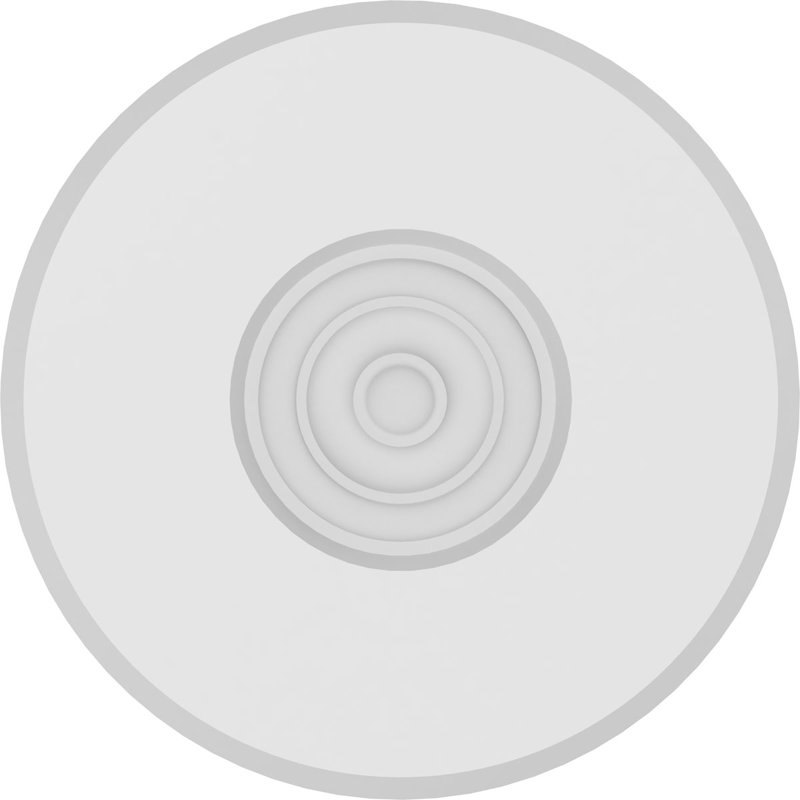 Standard Grayson Bullseye Rosette with Beveled Edge, 8" H x 8" W x 0.5" D