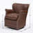 26.4'' W Genuine Leather Upholstered Swivel Armchair-205881954