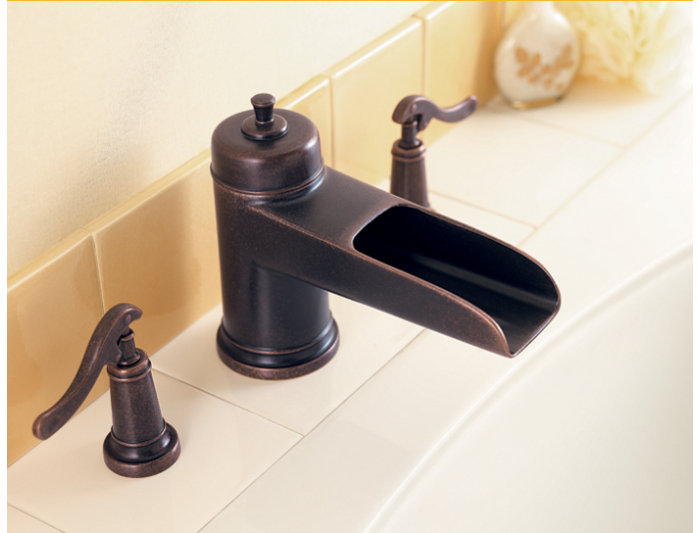 Ashfield Deck Mounted Roman Tub Faucet Trim, Rustic Bronze