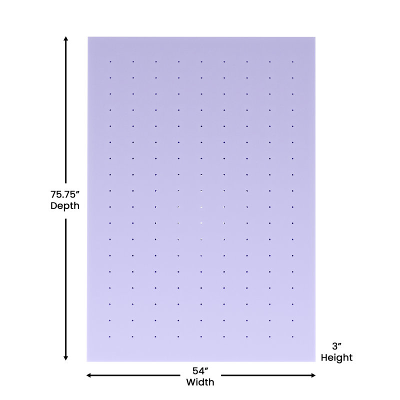 Shardia Lavender Infused Memory Foam Mattress Topper with Ventilated Design, Full