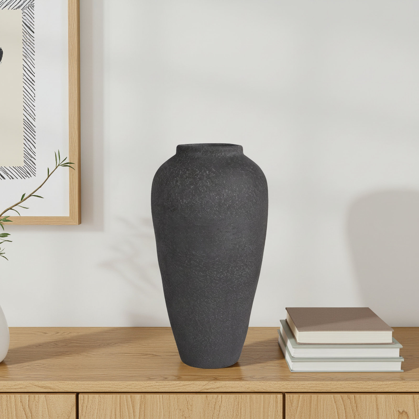 Calila Handmade Ceramic Table Vase, 19.5" H x 10.1" W x 10.1" D