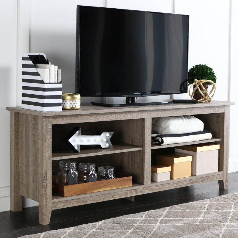 Sunbury Open Storage TV Stand, Gray Wash, 58"