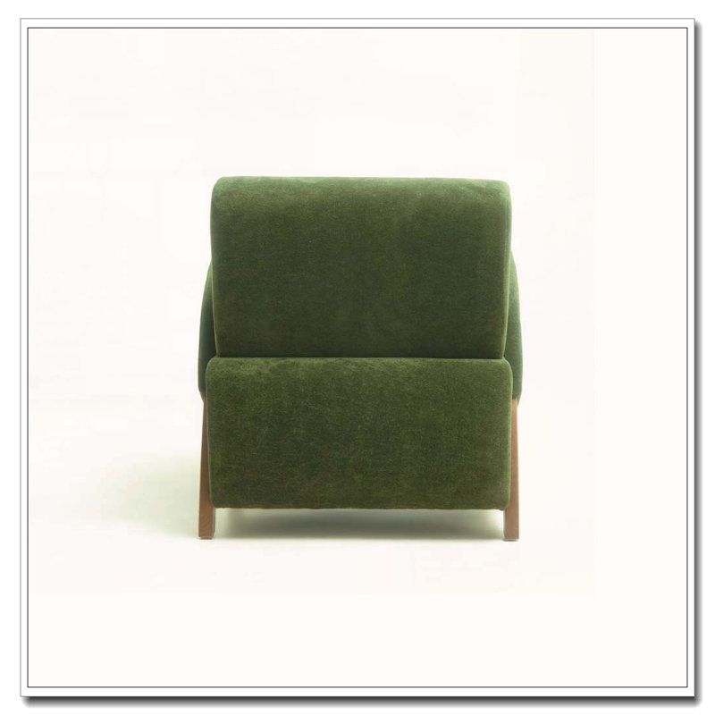 Fauteuil d'appoint en velours 28,15 pouces, Dark Green