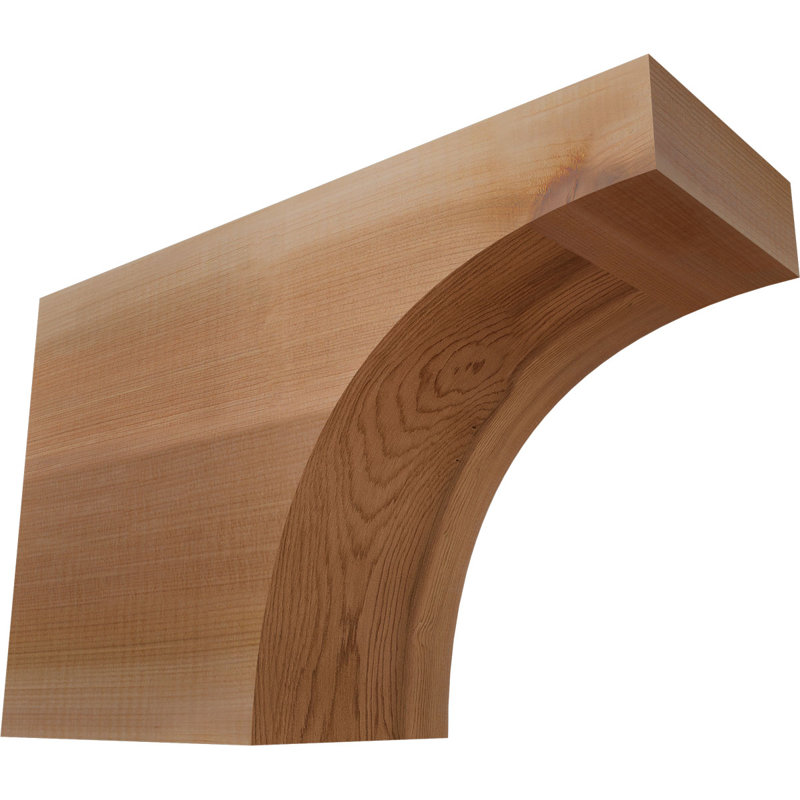 Queue de chevron lisse Huntington, Cèdre rouge, 10"H x 5 1/2"W x 16"L
