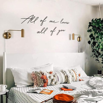 Ensemble d'art mural en métal All of Me Loves All of You - ensemble 7 pièces