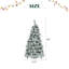 Arbre de Noël enneigé pré-éclairé avec pommes de pin-1576023511