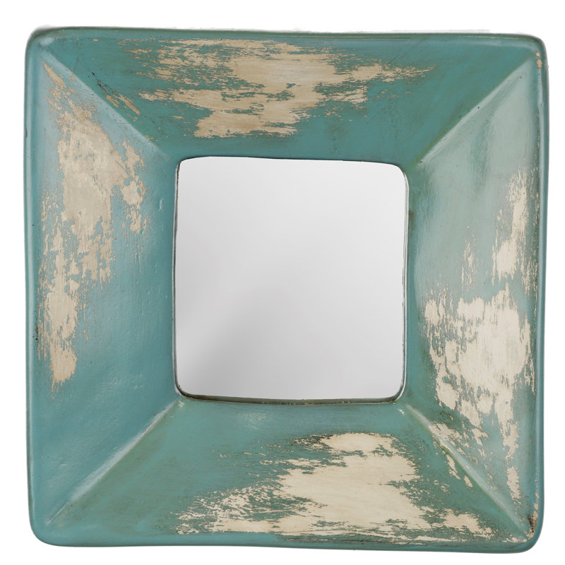 Ivaan Flat Wall Mirror, Turquoise