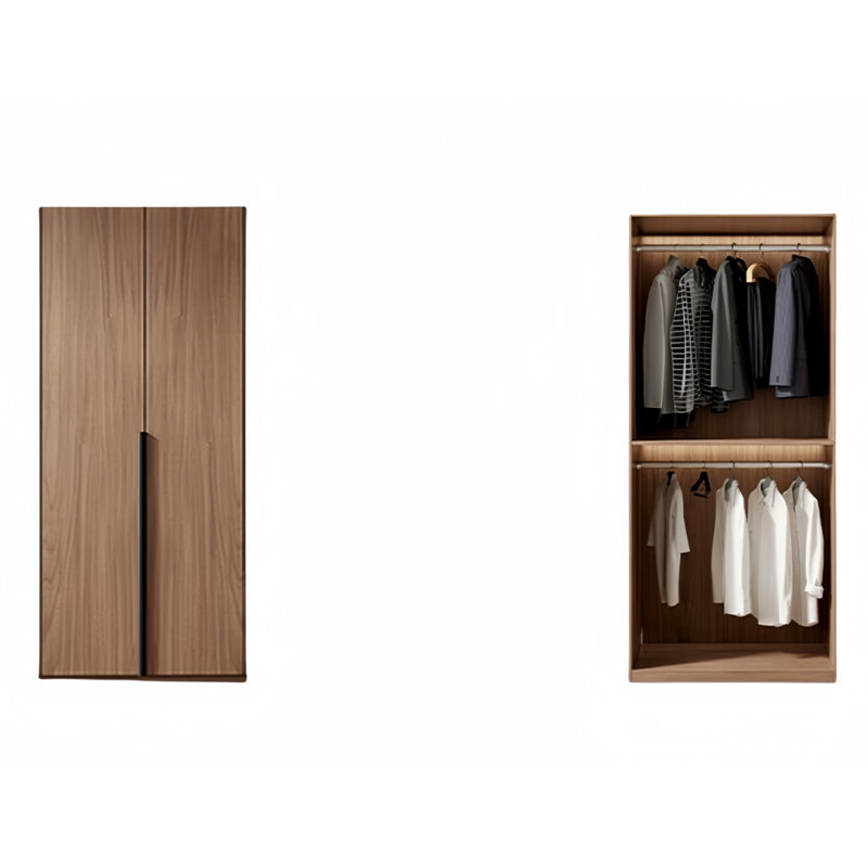 Armoire classique de couleur noyer simple, H 78,74 po x l 31,5 po x P 23,62 po