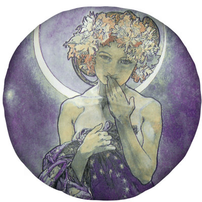 Coussin de sol alphonse mucha moon star