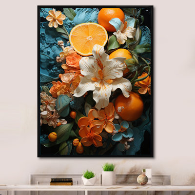 " Orange Blue Tropical Tangle I "