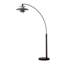 Lampe sur pied à arc 1 lumière Palm Springs - 87 po, abat-jour gris acier et gris, base en marbre, gradateur-66596998