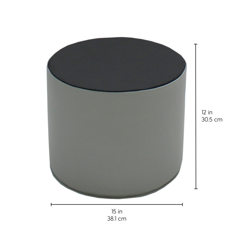 SoftScape 15" Circle/Cylinder Accent Ottomans, Gray