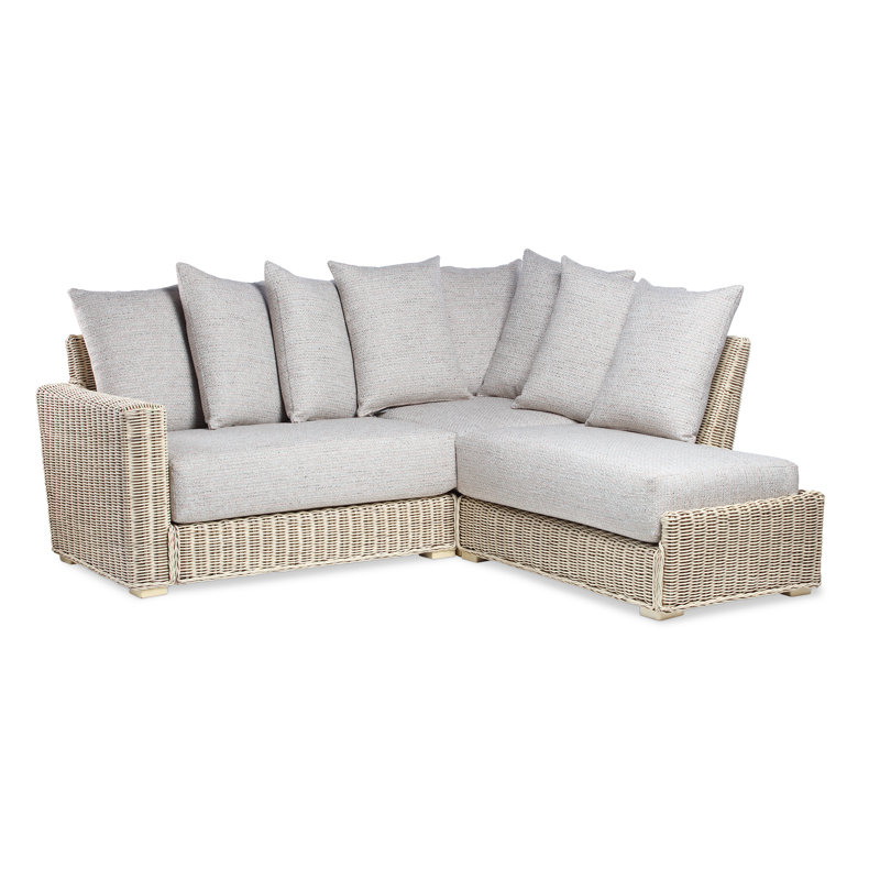 Cordella Burford in Blush Tweed Corner Sofa, Right Hand Facing