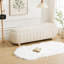 Banc de lit d'appoint rembourré avec couvercle rabattable et rangement intégré, largeur 140 cm (55,12 po)-1100362284