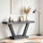 60 Inches Vintage Distressed Wood Console Table-205691488