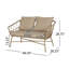 Zone de loisirs pour patio: coussins de construction et imperméables, profondeur 28,25 po x largeur 48,50 po, hauteur 28,75 po, assemblage requis, capacité 600 lb