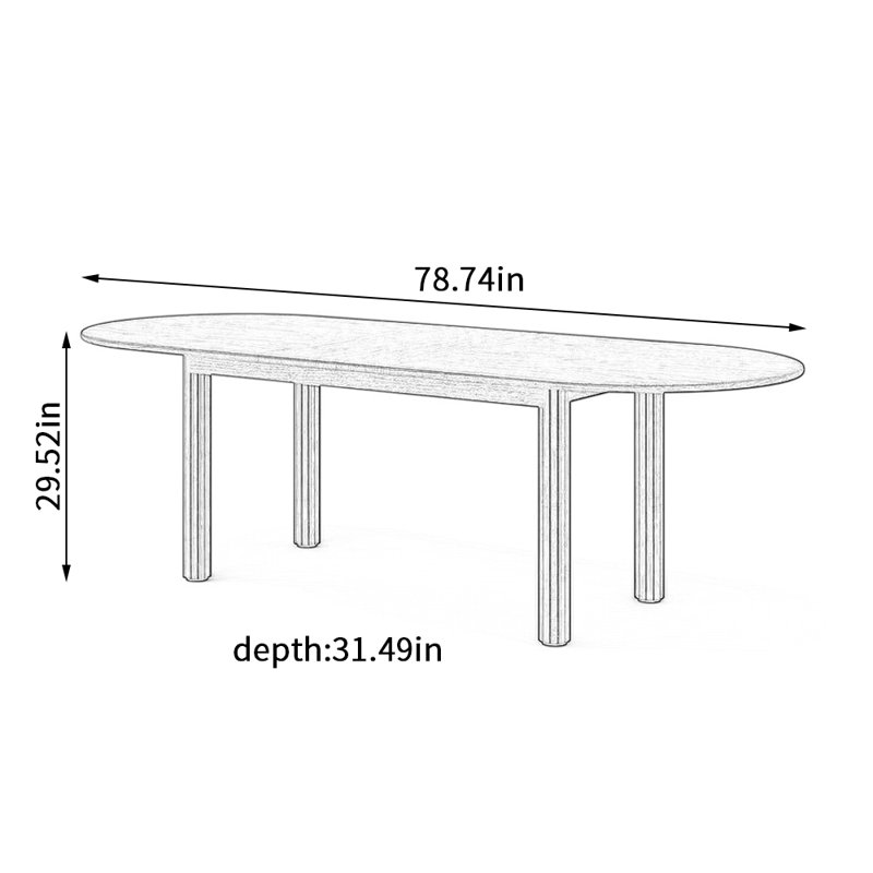 Cottone, H 29,52 po x L 78,74 po x l 31,49 po, Noir, noir, noir, noir
