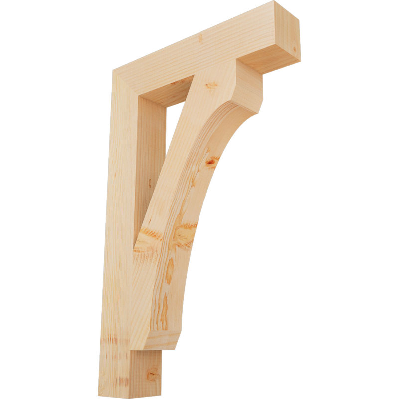 Support de bloc lisse H 3 po x l 3 1/2 po x P 20 po x H 32 po, Sapin de Douglas, Lisse, H 32 po x l 3,5 po x P 20 po