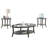 Contemporary Oval Shelf Coffee Table Set With Ample Display And Storage Space