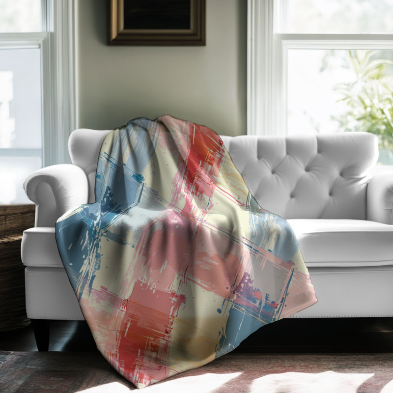 Doux tissu écossais - couverture Sherpa de qualité supérieure 1 pièce, Grand lit