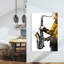 Golden Jazz Melodies Abstract Modern Wall Art Print 1 Piece Wrapped Canvas Wall Art-1104474222