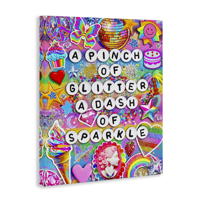 Pincée de paillettes et toile scintillante, design par Jess Stempel, H 20 po x l 16 po