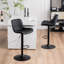 Swivel Bar Stools Modern Faux Leather Upholstered Counter Stools for Kitchen Island, Adjustable Height Stools with Footrest for Home Bar-1925932797