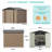 8 X 8 Ft Outdoor Storage Shed With Double Hinged Large Door Utility Garden Shed With Lockable Door & Sloped Roof Metal Closet Organizers And Storage Outdoor Storage For Garden, Backyard, Patio And Backyard, Brown-120778069