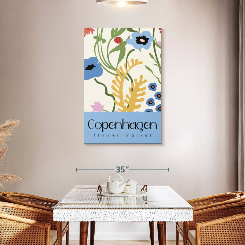 Harnek Copenhagen City Flower Market Poster, 45" H x 30" W