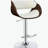 Beige and chrome adjustable bar stools