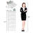 Annyka 5 Drawer Steel Dresser, White-1822004397