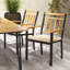 Ensemble de 4 chaises d'extérieur en métal avec coussins rembourrés amovibles pour patio