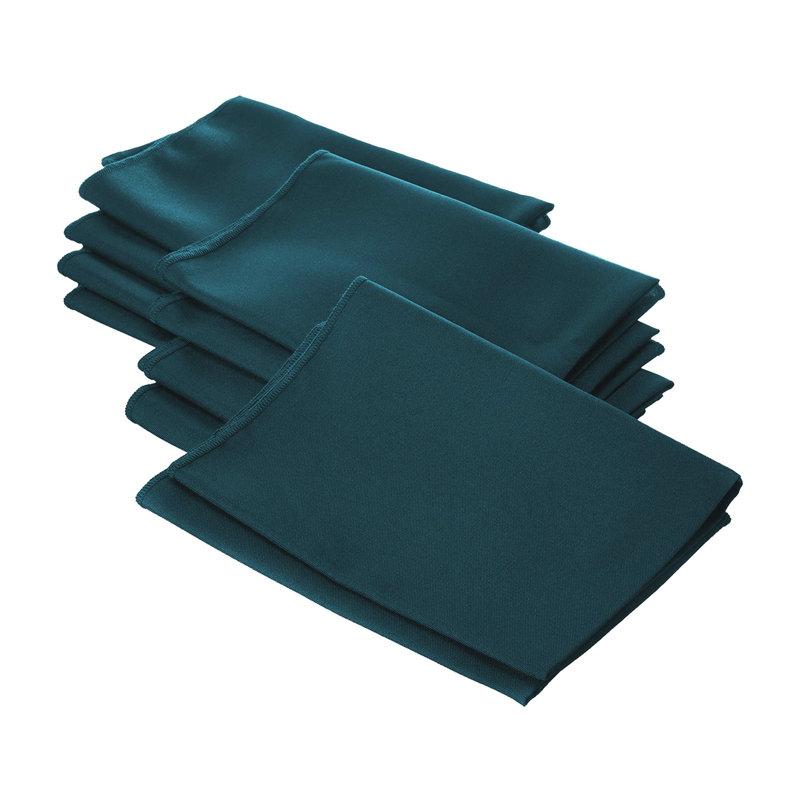 Polyester Square Napkin - Basics by Wayfair™, Dark Teal, Set of 8