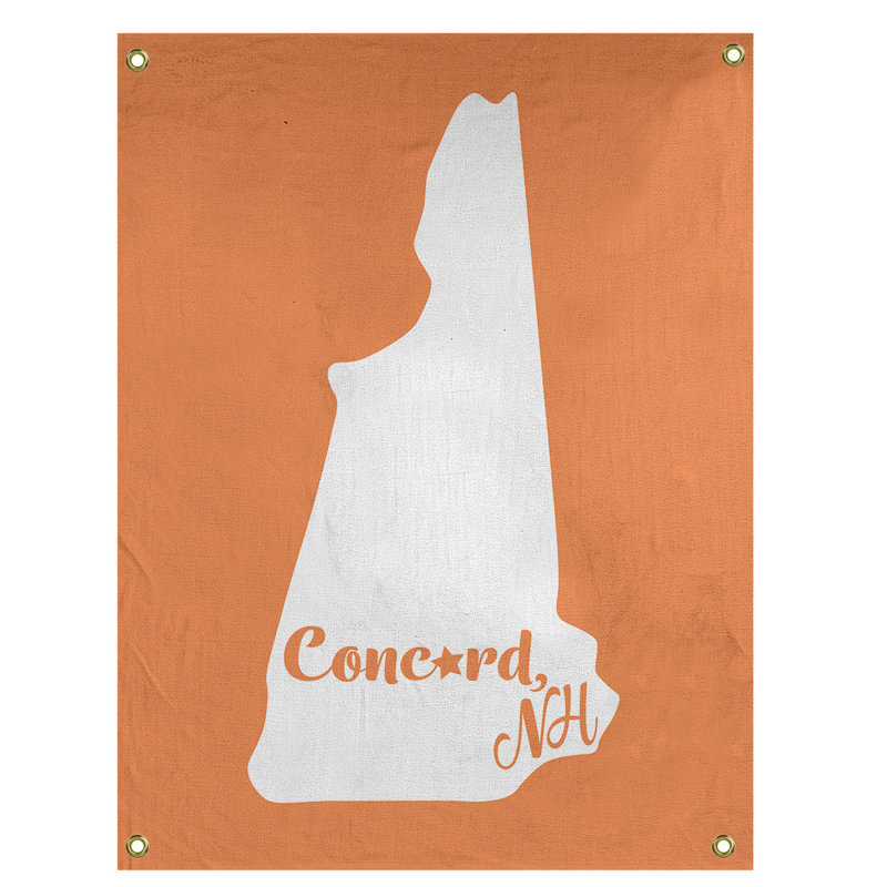 Tapisserie murale new hampshire concord, H 59 po x l 50 po, Orange
