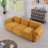 93" Length , Fashionable Modular Sofa, Iron Frame,   Chenille Sofa, Yellow, Suitable For Living Room, Bedroom-1187561235