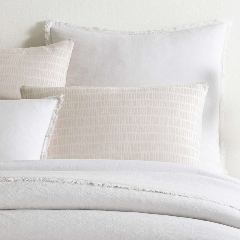 Faye Linen Sham, Euro, Dove White