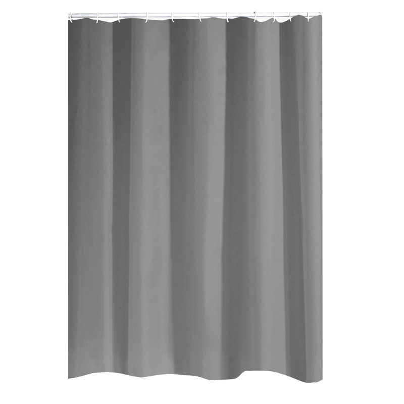 Vinyl Shower Curtain, 200cm H x 180cm W, Silver