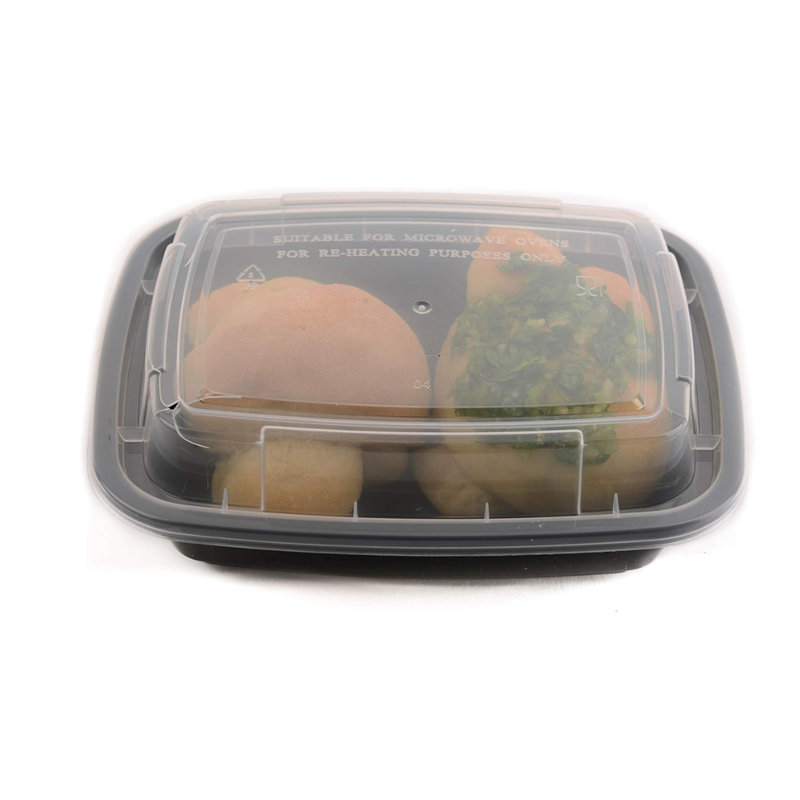 Contenants rectangulaires 12 oz avec couvercles Ecoqualité - Boîte à bento, bol de qualité supérieure et boîtes à repas