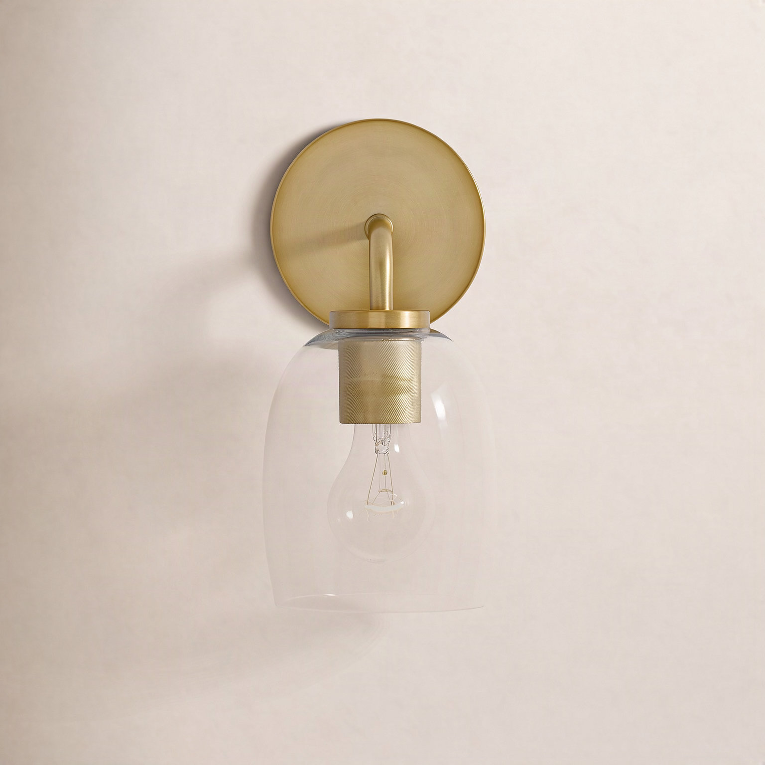 Avelin Single Dimmable Bath Sconce, Gold