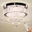 Lustre DEL à niveaux en cristal Geraldeen