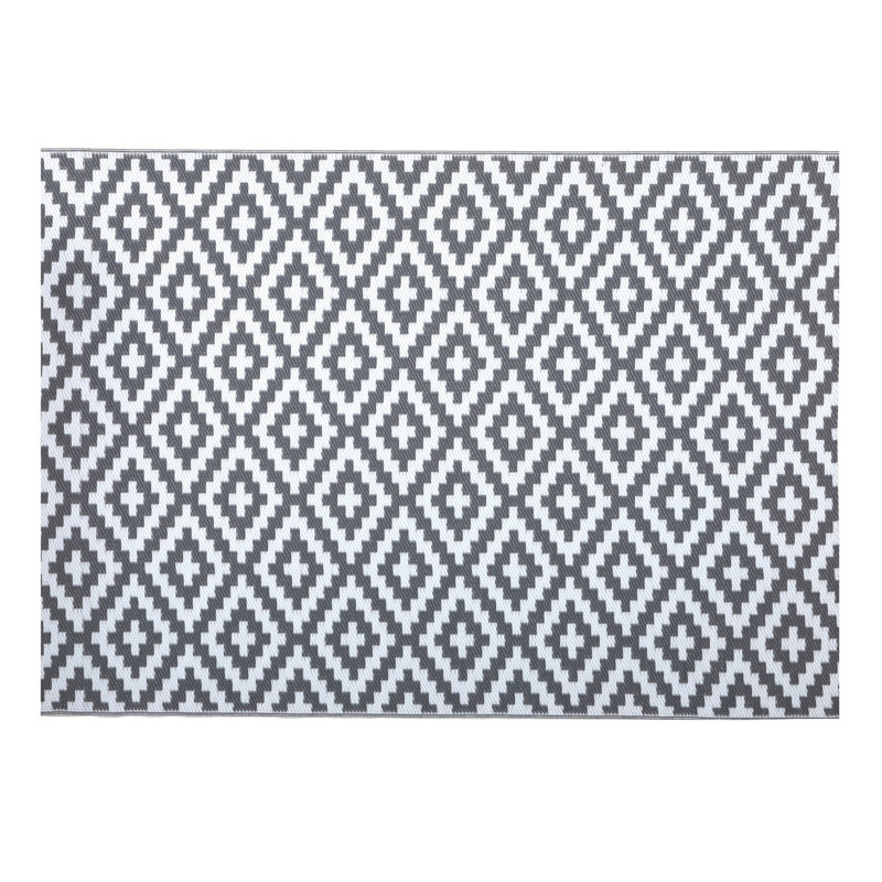 Alsion Flatweave Argyle Indoor / Outdoor Rug, Rectangle 6' x 9'