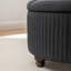 Repose-pieds rond avec rangement en velours Bula-943753745
