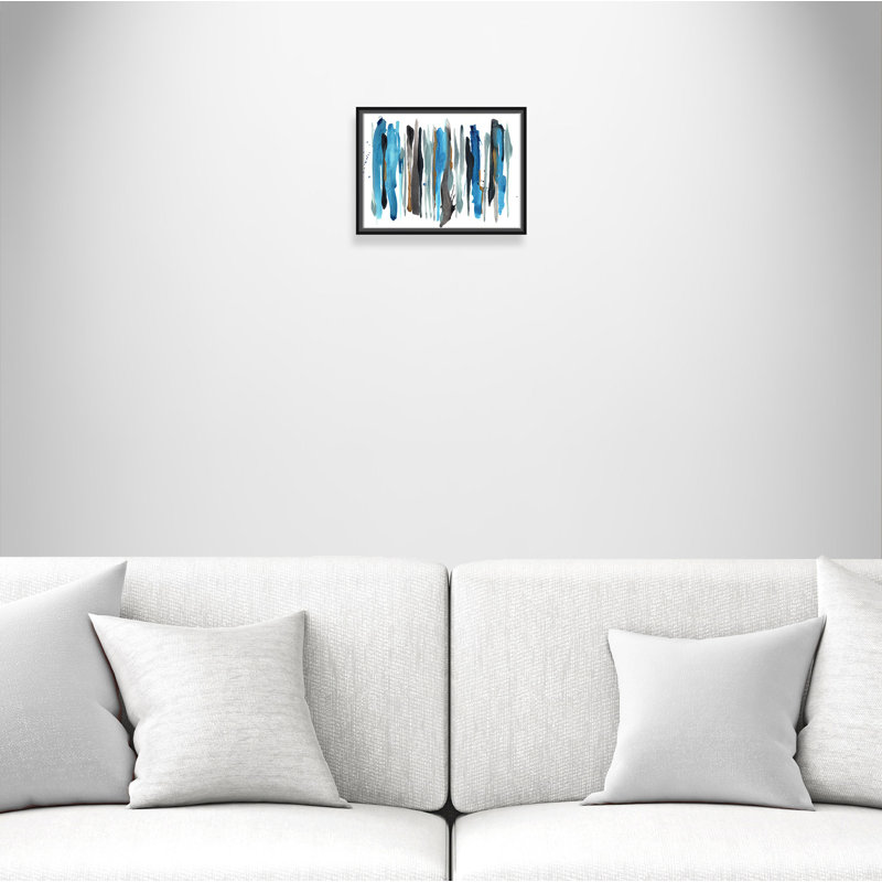 Éléments verticaux - Reproduction d'art sur toile, Noir, H 41 po x l 61 po x P 2 po