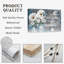 Art textuel sur toile «Rustic Blue Wood White Daisy»-137634730